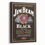 Retro Jim Beam Black Bourbon Poster Art - Vintage Wall Decor
