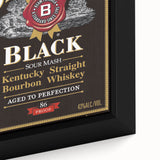 Retro Jim Beam Black Bourbon Poster Art - Vintage Wall Decor