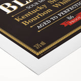 Retro Jim Beam Black Bourbon Poster Art - Vintage Wall Decor