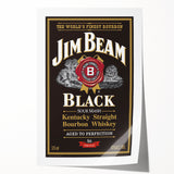 Retro Jim Beam Black Bourbon Poster Art - Vintage Wall Decor