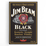 Retro Jim Beam Black Bourbon Poster Art - Vintage Wall Decor
