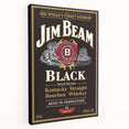 Retro Jim Beam Black Bourbon Poster Art - Vintage Wall Decor