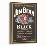 Retro Jim Beam Black Bourbon Poster Art - Vintage Wall Decor