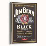 Retro Jim Beam Black Bourbon Poster Art - Vintage Wall Decor