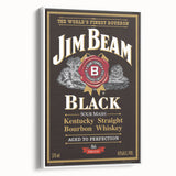 Retro Jim Beam Black Bourbon Poster Art - Vintage Wall Decor