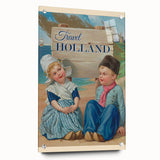 Retro Holland Travel Poster – Vintage Dutch Kids Art