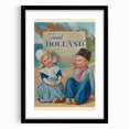 Retro Holland Travel Poster – Vintage Dutch Kids Art