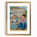 Retro Holland Travel Poster – Vintage Dutch Kids Art