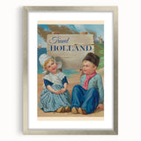 Retro Holland Travel Poster – Vintage Dutch Kids Art