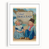 Retro Holland Travel Poster – Vintage Dutch Kids Art