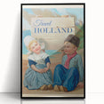 Retro Holland Travel Poster – Vintage Dutch Kids Art