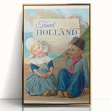 Retro Holland Travel Poster – Vintage Dutch Kids Art