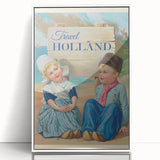 Retro Holland Travel Poster – Vintage Dutch Kids Art