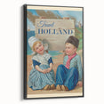 Retro Holland Travel Poster – Vintage Dutch Kids Art