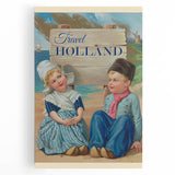 Retro Holland Travel Poster – Vintage Dutch Kids Art