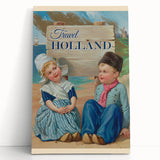 Retro Holland Travel Poster – Vintage Dutch Kids Art