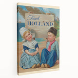 Retro Holland Travel Poster – Vintage Dutch Kids Art