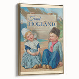 Retro Holland Travel Poster – Vintage Dutch Kids Art