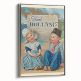 Retro Holland Travel Poster – Vintage Dutch Kids Art
