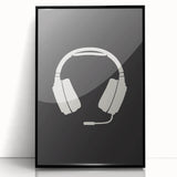 Gaming Headset Wall Art - Boys Room Wall Art Kids Wall Art Prints
