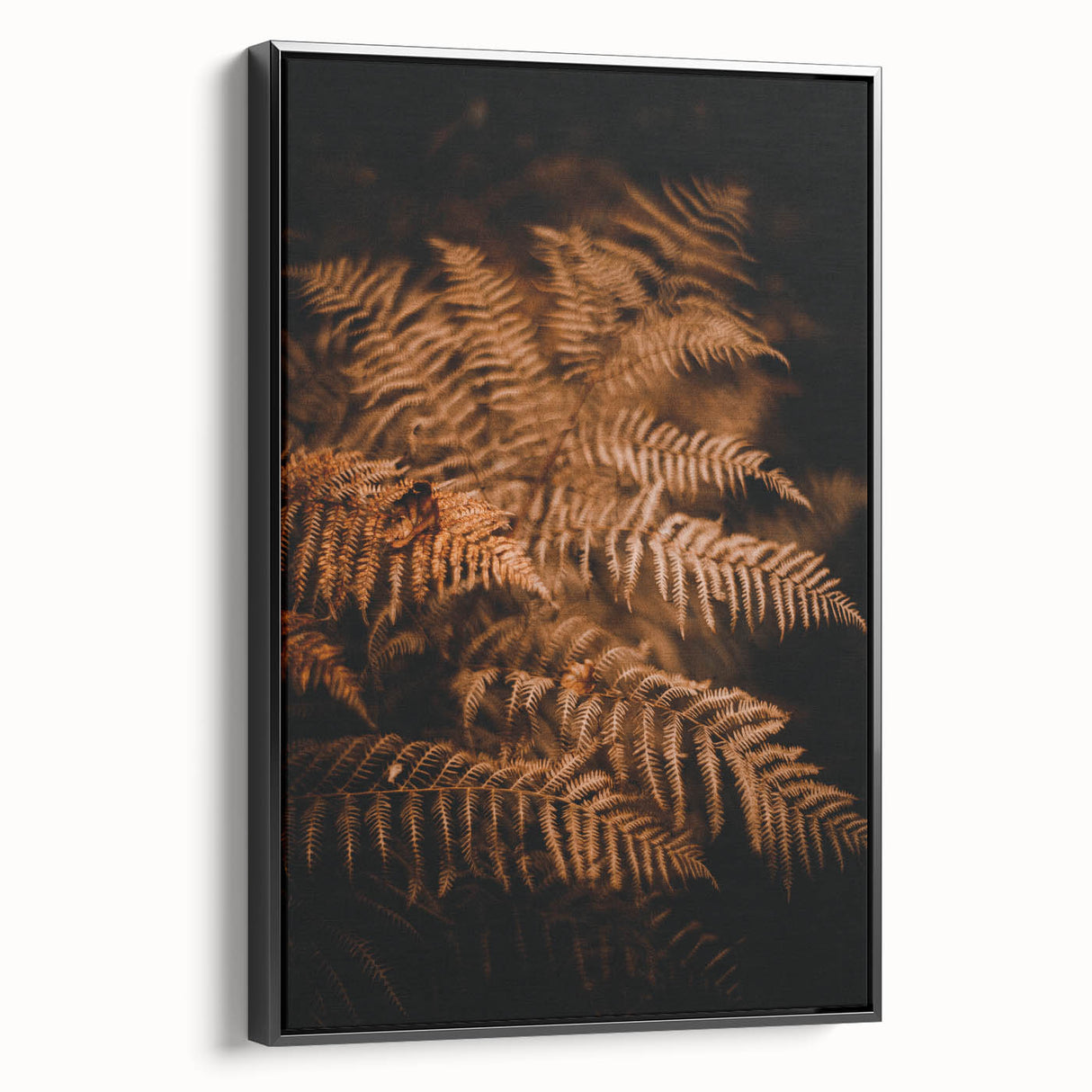 Black and white vintage poster art of a fall landscape on framed canvas, ideal for bedroom wall decor.