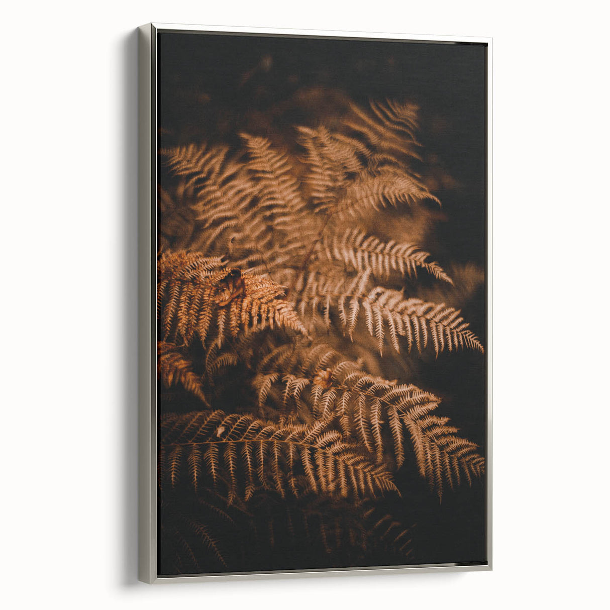 Framed canvas featuring a vintage-style landscape painting with vibrant autumn colors, ideal for living room decor.