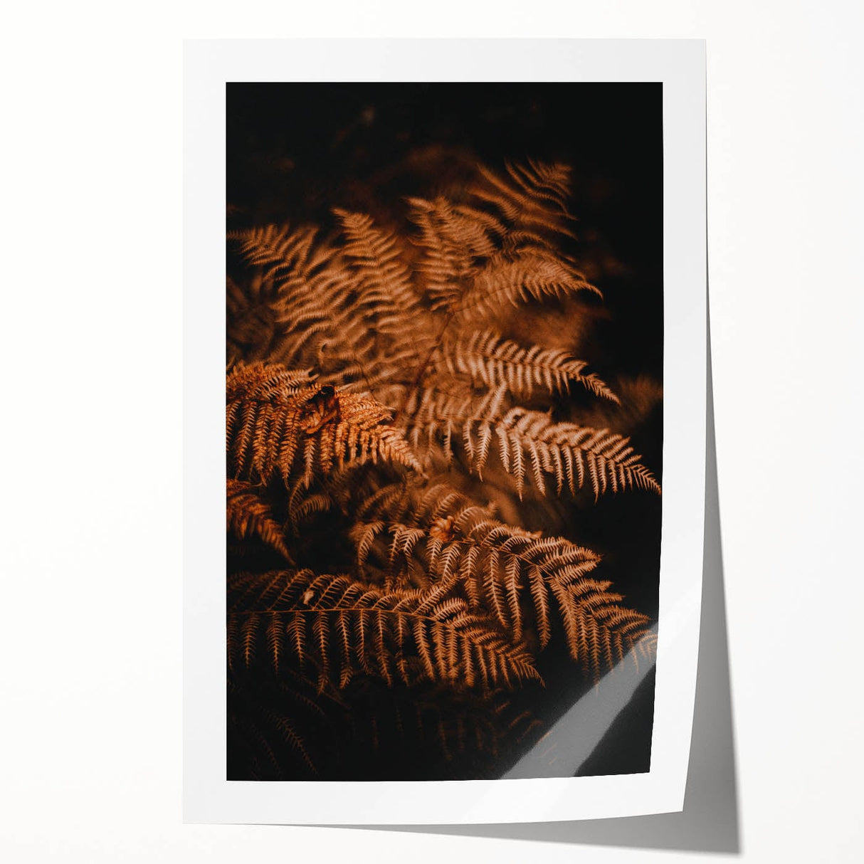 Rolled canvas print featuring a large floral design in autumnal colors, ideal for art wall dining room decor.