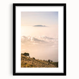 Extra large colorful abstract art print with textured design on black framed canvas, ideal for living room decor.