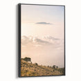 Black and white landscape art painting on framed canvas, featuring a vintage summer scene, ideal for bedroom decor.
