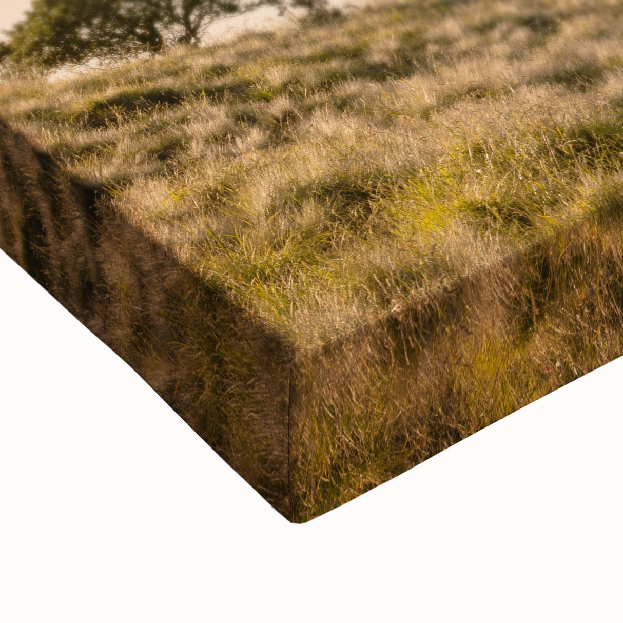 Large art of a black and white landscape painting on stretched canvas, ideal for bedroom wall decor.