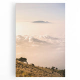 Large black and white stretched canvas featuring a minimalist summer tree design.