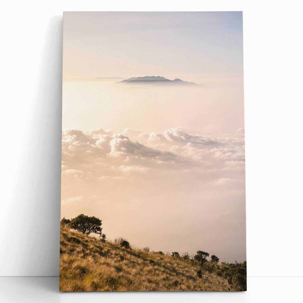 Large black and white canvas depicting a summer scene, ideal for kitchen wall art.