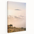 Large canvas with a vibrant summer landscape, ideal for kitchen wall art.