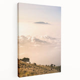 Large canvas with a vibrant summer landscape, ideal for kitchen wall art.