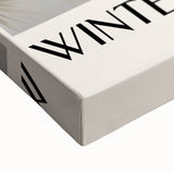 Winter landscape art painting on large stretched canvas, featuring a monochrome forest scene, ideal for bedroom wall decor.