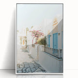 Art deco poster featuring a stylized summer scene in pastel shades on white acrylic, ideal for nursery wall art.