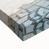 Large art depicting a serene landscape in black and white on stretched canvas, suitable for bedroom decor.