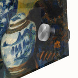 Modern Wall Art - Still Life with Blue Figurines and Bold Contrast