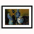 Modern Wall Art - Still Life with Blue Figurines and Bold Contrast