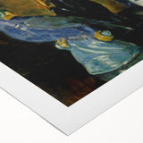 Modern Wall Art - Still Life with Blue Figurines and Bold Contrast