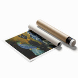 Modern Wall Art - Still Life with Blue Figurines and Bold Contrast