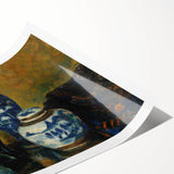 Modern Wall Art - Still Life with Blue Figurines and Bold Contrast