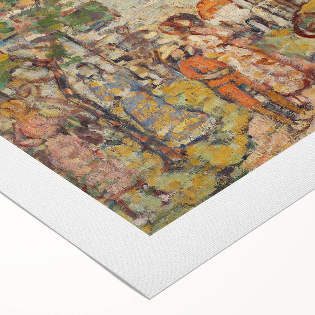 Modern Wall Art - Vibrant Coastal Scene with Houses and Figures