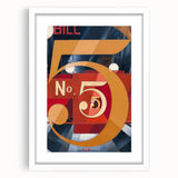 Modern Wall Art - Abstract Gold and Red Geometric Typography Design