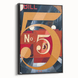 Modern Wall Art - Abstract Gold and Red Geometric Typography Design