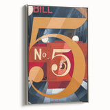 Modern Wall Art - Abstract Gold and Red Geometric Typography Design