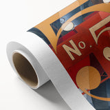 Modern Wall Art - Abstract Gold and Red Geometric Typography Design