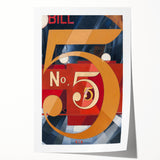 Modern Wall Art - Abstract Gold and Red Geometric Typography Design