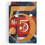 Modern Wall Art - Abstract Gold and Red Geometric Typography Design