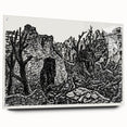 Modern Wall Art - Black and White Depiction of Urban Devastation